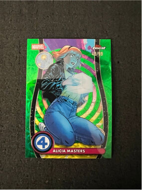 Alicia Masters - Topps Finest Marvel Fantastic 4 - Negative Zone Green #48/99